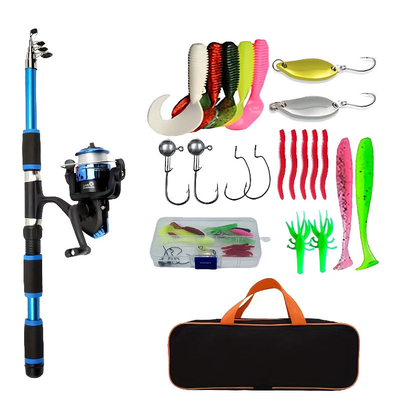 Complete Fishing Travel Pole Kit